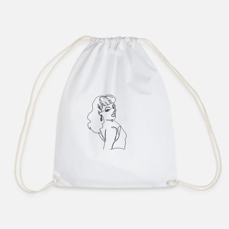 animals 2025jie copy - Drawstring Bag - white