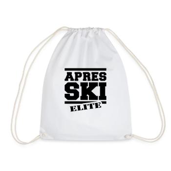 apres ski elite - Drawstring Bag - white - Front