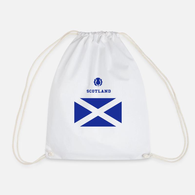 Scotland - Drawstring Bag - white