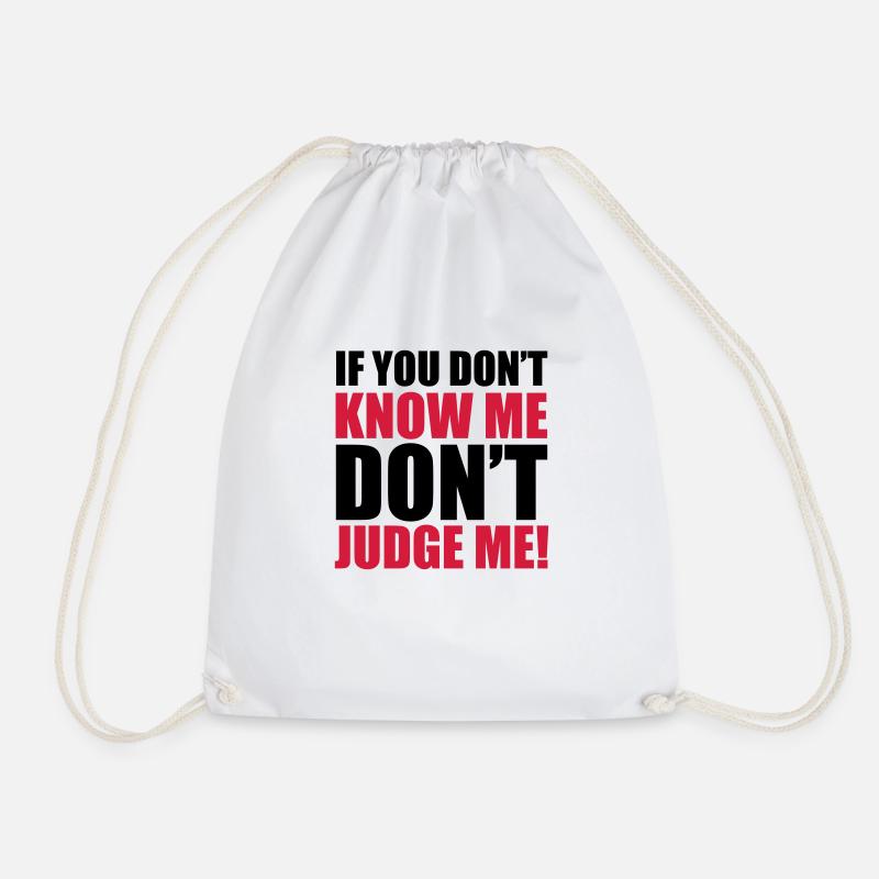 Don't Judge Me - Turnbeutel - Weiß