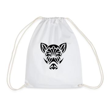 sanglier tribal tete tattoo 19093 - Sac de sport léger - blanc - Devant