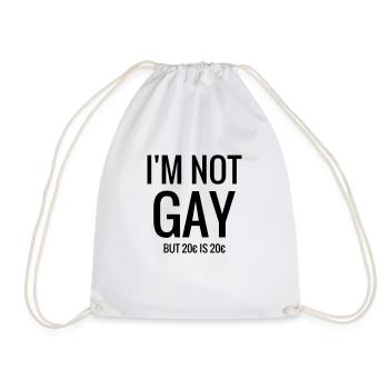 I'm not Gay - Humor - Funny - Joke - Friend - Sac de sport léger - blanc - Devant