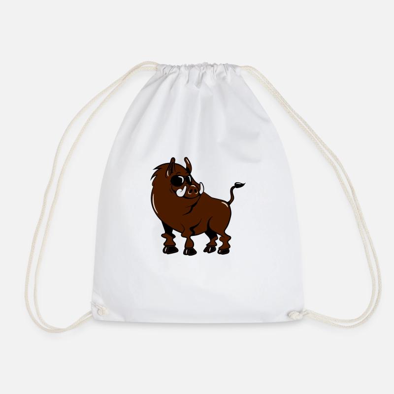 Wild boobs cool cute funny sunglasses - Drawstring Bag - white