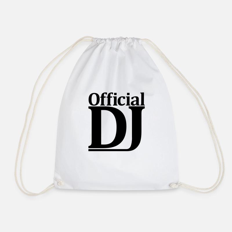 Text Official DJ - Turnbeutel - Weiß