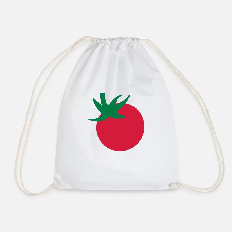 tomato - Drawstring Bag - white