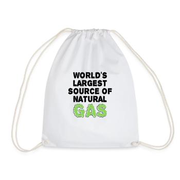 Plus grande source de gaz au monde - Sac de sport léger - blanc - Devant