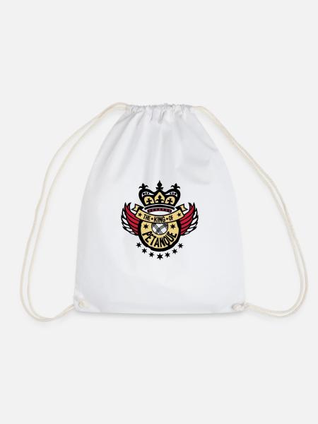 king könig petanque sport logo flügel puffer - Turnbeutel - Weiß