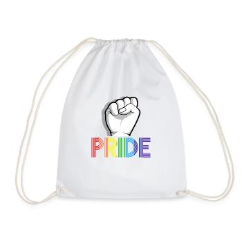 LGBTQ Pride Retro Shirt Gift Birthday Faust - Drawstring Bag - white - Front