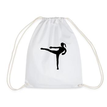 kickboxing woman - Turnbeutel - Weiß - Vorne