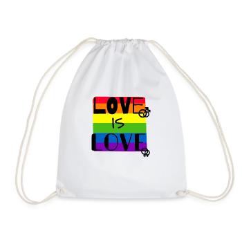 Love is Love - Turnbeutel - Weiß - Vorne