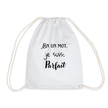 En un mot, je suis : Parfait - Sac de sport léger - blanc - Devant