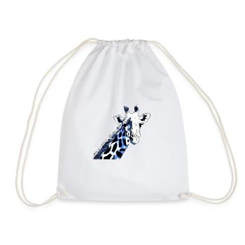 Portrait girafe - Sac de sport léger - blanc - Devant
