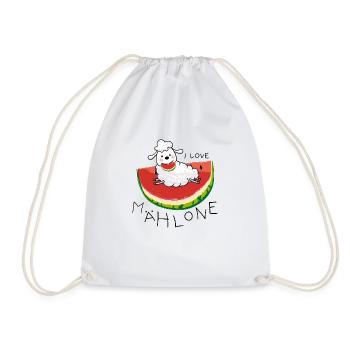 Moutons d’été et melon - Sac de sport léger - blanc - Devant