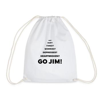 Jim Gym Fitness Geschenk Motivation Geschenkide!? - Turnbeutel - Weiß - Vorne