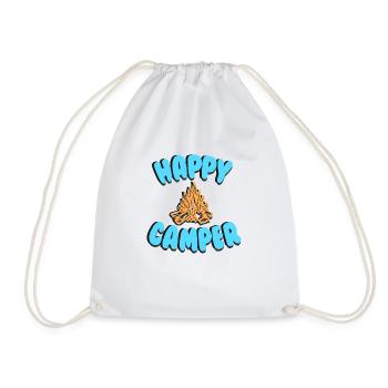 happy camper - camping life - Sac de sport léger - blanc - Devant