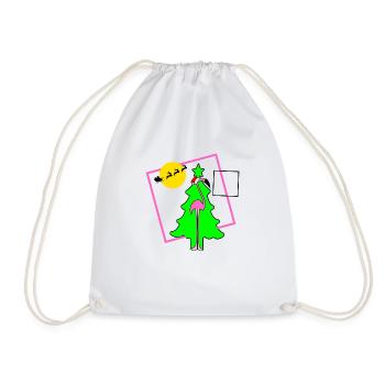 Horrible flamant rose de Noël - Sac de sport léger - blanc - Devant