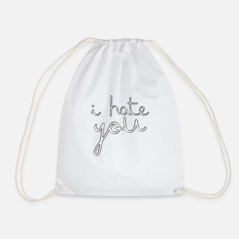 i hate you - Turnbeutel - Weiß