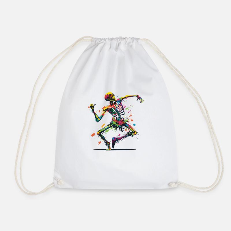Skeleton Dance - Turnbeutel - Weiß