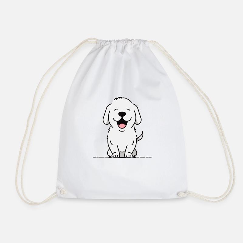 Happy Dog - Turnbeutel - Weiß