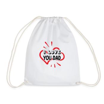 Je t’aime papa - Sac de sport léger - blanc - Devant