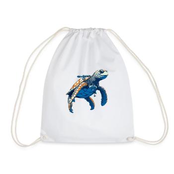 La tortue de mer en tant que plongeuse - Sac de sport léger - blanc - Devant