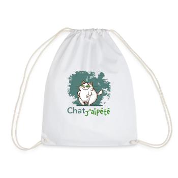 Chat J'ai pété - Turnbeutel - Weiß - Vorne
