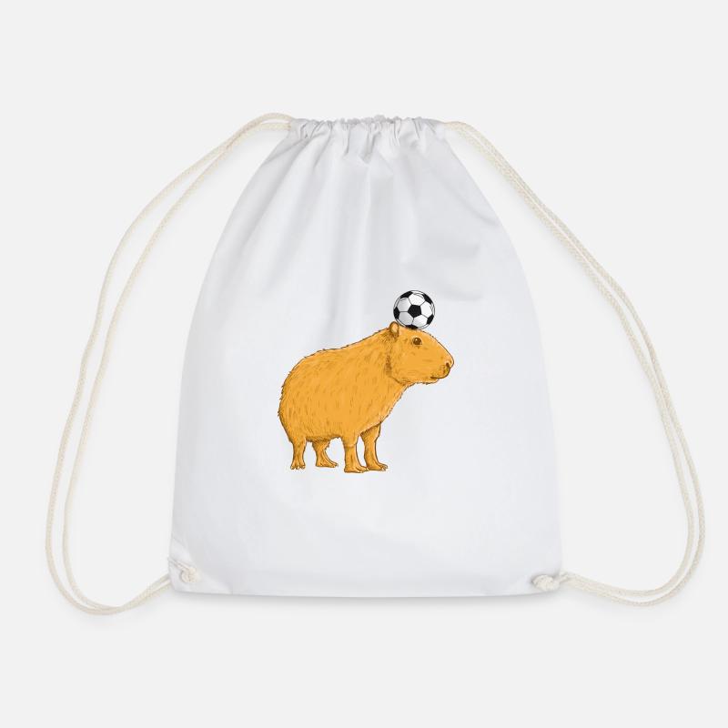 Capybara Fußball - Turnbeutel - Weiß