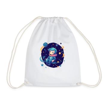 Ouna dans l'espace - Sac de sport léger - blanc - Devant