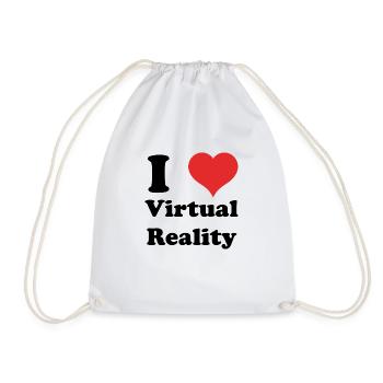 i love Virtual Reality - Drawstring Bag - white - Front