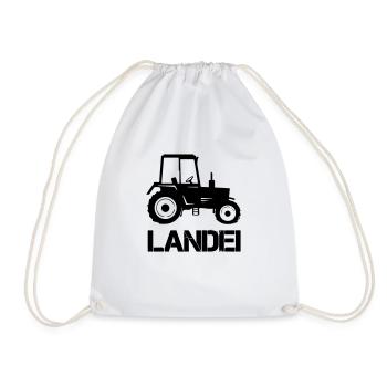 Tractor Landei - Drawstring Bag - white - Front