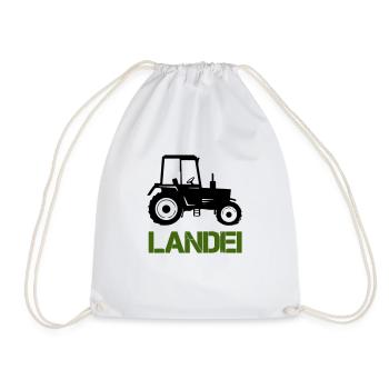 Tractor Landei - Drawstring Bag - white - Front
