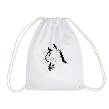 Chat, Motif De Chat - Sac de sport léger - blanc - Devant