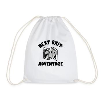 next exit: adventure - Drawstring Bag - white - Front