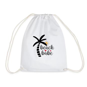 Beach babe - Drawstring Bag - white - Front