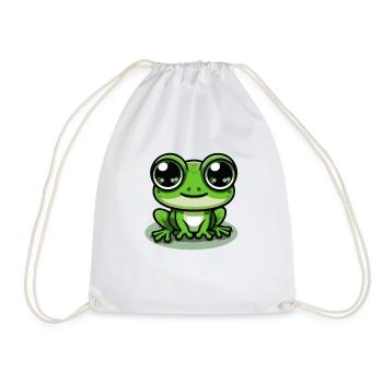 Frosch - Turnbeutel - Weiß - Vorne
