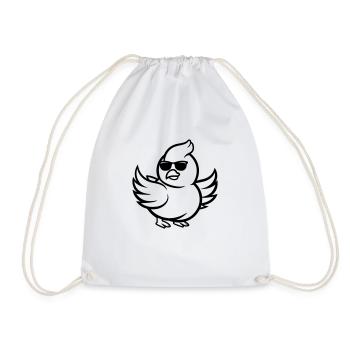 Deaf Comic Sunglasses - Drawstring Bag - white - Front