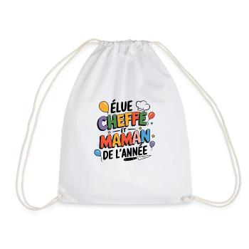 Elue cheffe et maman de l'année - Sac de sport léger - blanc - Devant