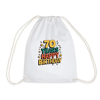 70 Years - Happy Birthday - Sac de sport léger - blanc - Devant