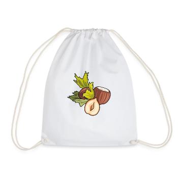 Hazelnut - Drawstring Bag - white - Front