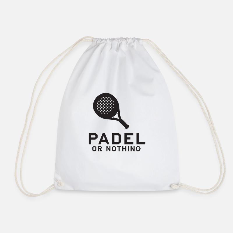 padel or nothing - Drawstring Bag - white