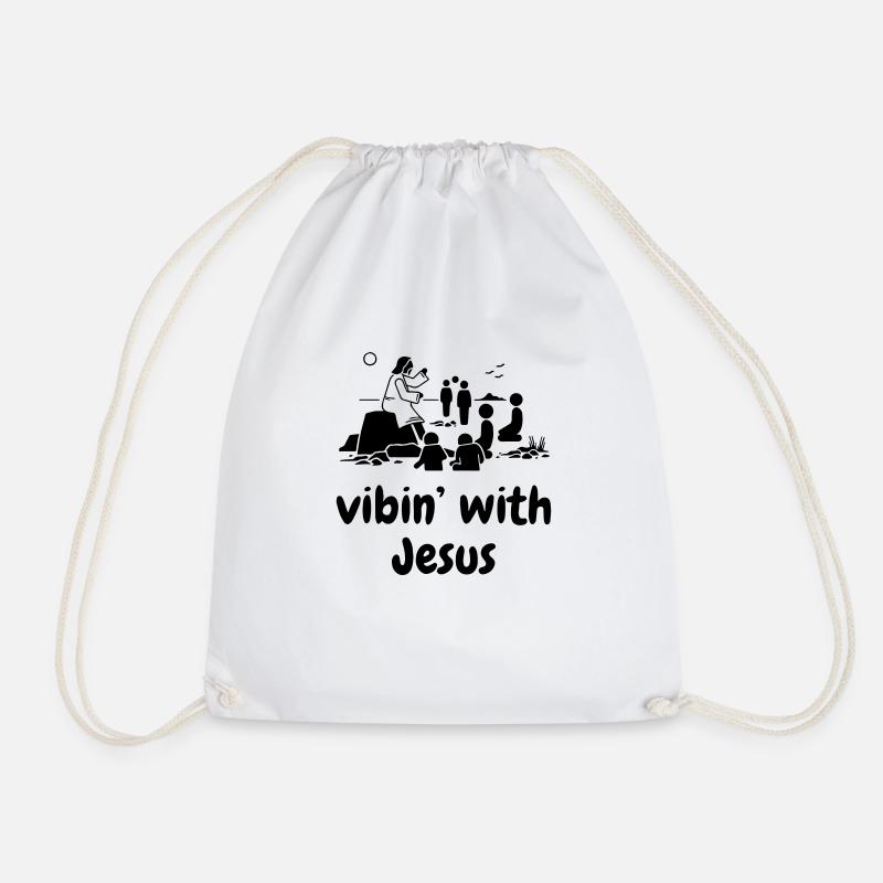 vibin' with Jesus - Turnbeutel - Weiß