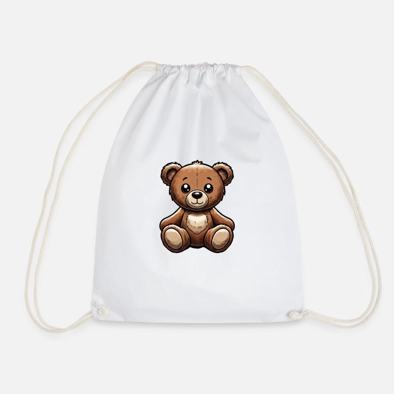 Teddybär - Turnbeutel - Weiß