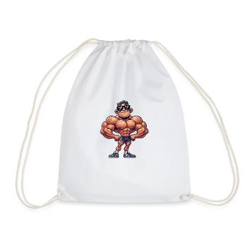 bodybuilder cool - Turnbeutel - Weiß - Vorne