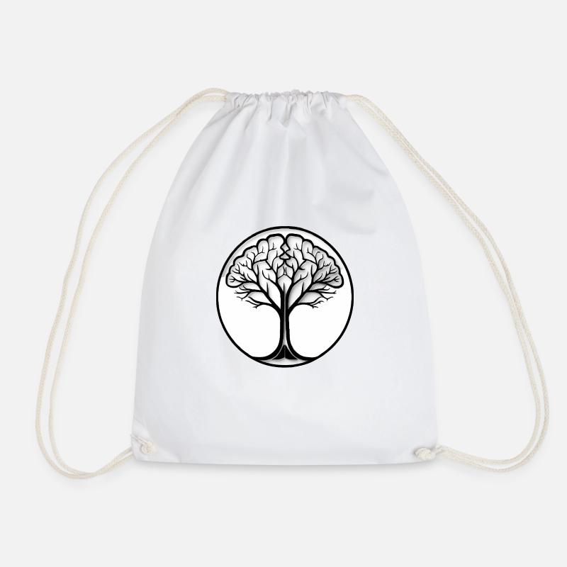 Brain Tree Logo - Mezmerizing Design - Turnbeutel - Weiß