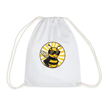 Bee Cool Comic - Drawstring Bag - white - Front