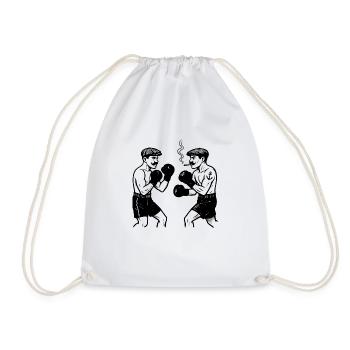 Retro-Boxershorts - Turnbeutel - Weiß - Vorne