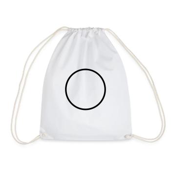 circle - Drawstring Bag - white - Front