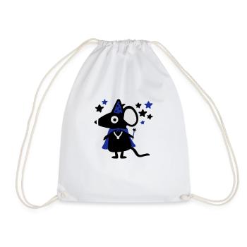Mouse Magician - Spell rat - Drawstring Bag - white - Front