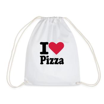 I love Pizza - Turnbeutel - Weiß - Vorne