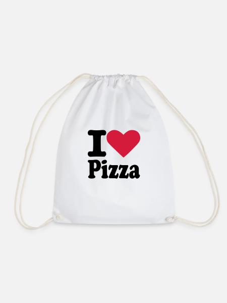 I love Pizza - Turnbeutel - Weiß